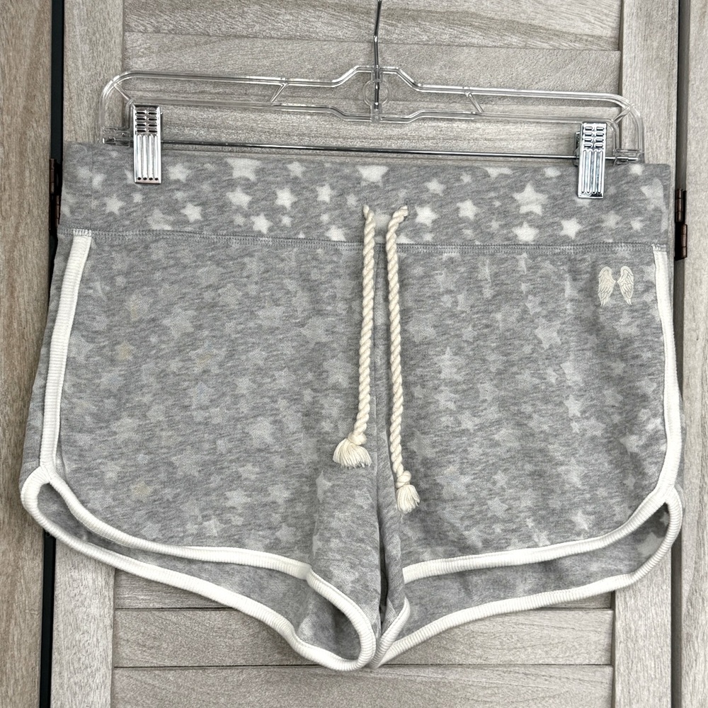 VICTORIA'S SECRET Star Print Pull On Shorts Gray/White-Small